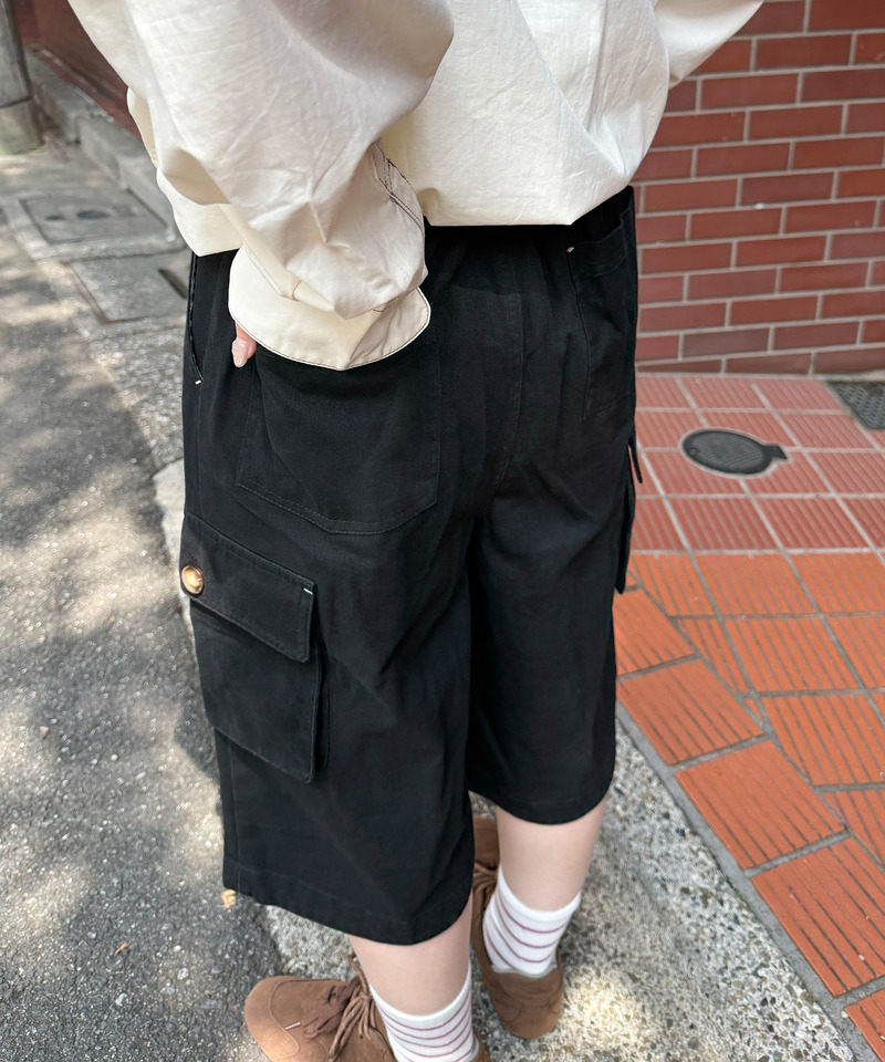 バミューダカーゴパンツ 詳細画像 ブラック 7