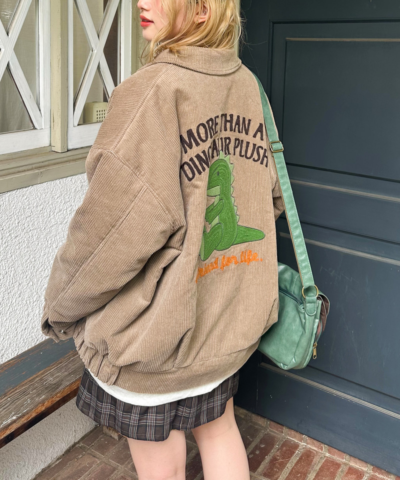 Dino.BACK刺繍ブルゾン 詳細画像 ベージュ 2