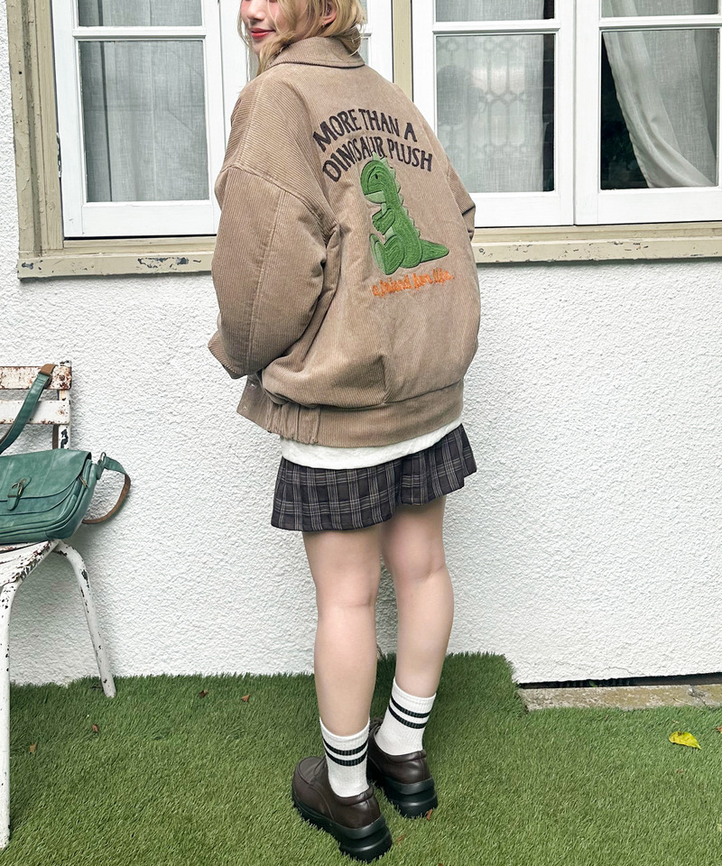 Dino.BACK刺繍ブルゾン 詳細画像 ベージュ 3