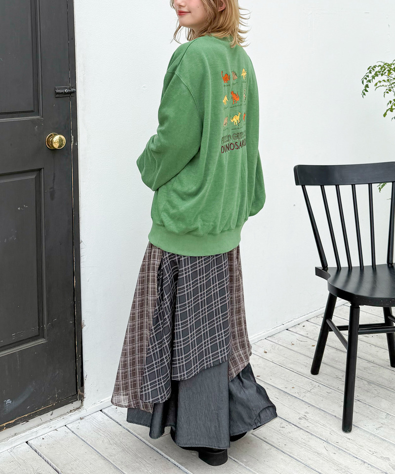 【EC限定】恐竜図鑑BACK刺しゅうプルオーバー 詳細画像 グリーン 19