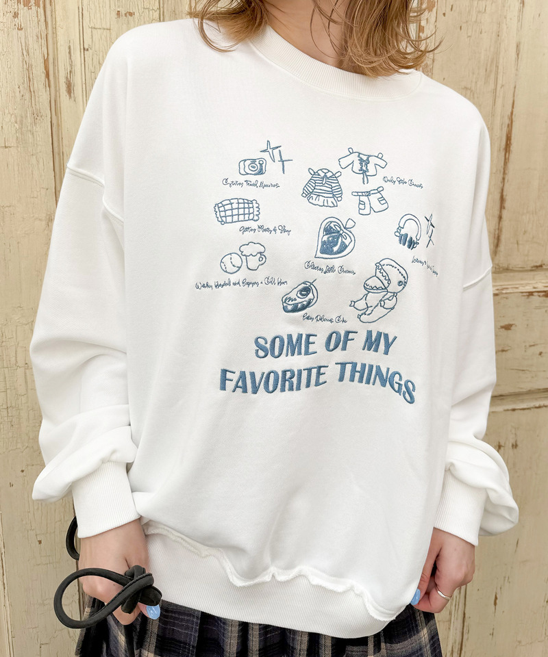 Some of my favorite things刺繍プルオーバー 詳細画像 オフホワイト 6