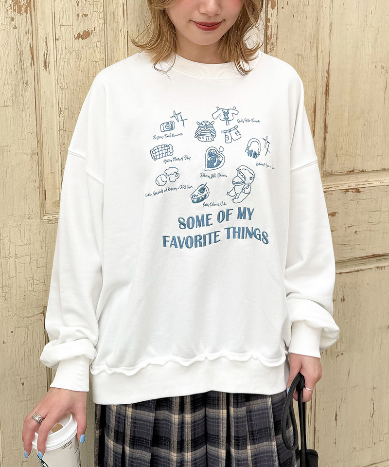 Some of my favorite things刺繍プルオーバー 詳細画像 オフホワイト 7