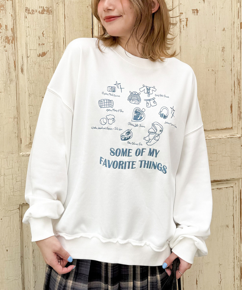 Some of my favorite things刺繍プルオーバー 詳細画像 オフホワイト 8
