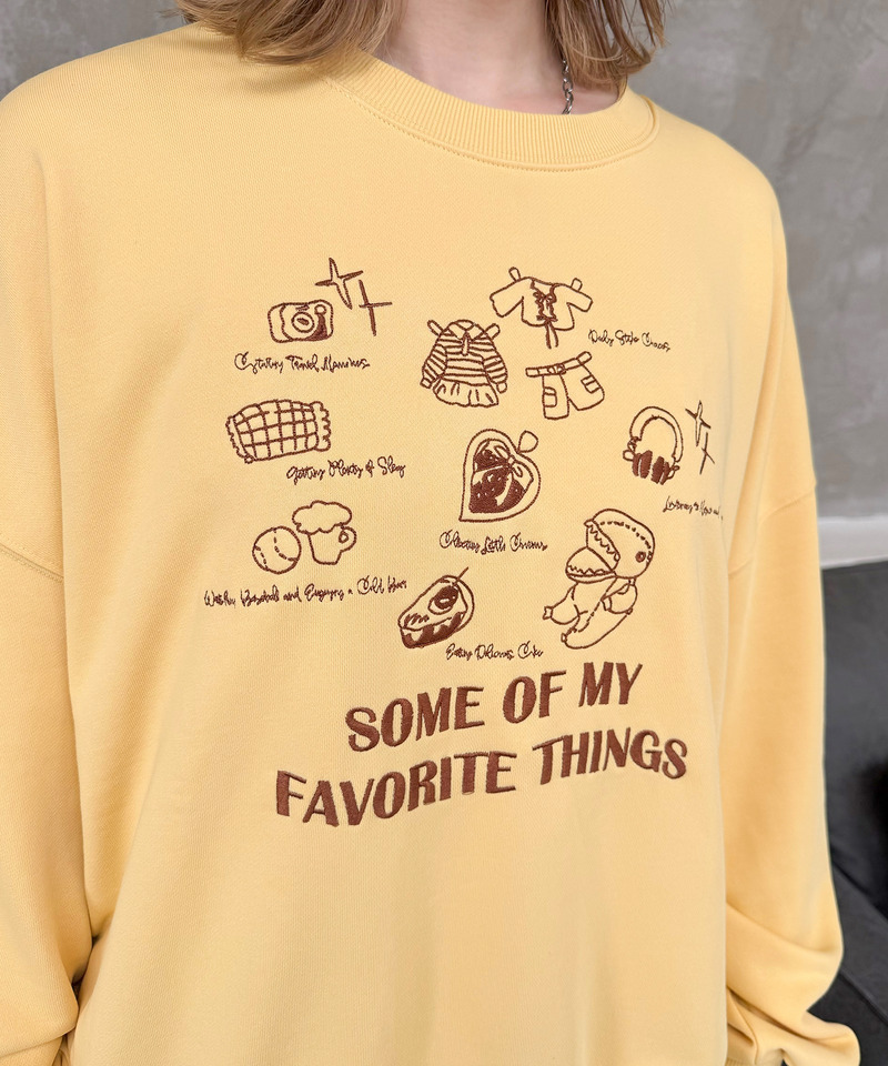 Some of my favorite things刺繍プルオーバー 詳細画像 イエロー 7
