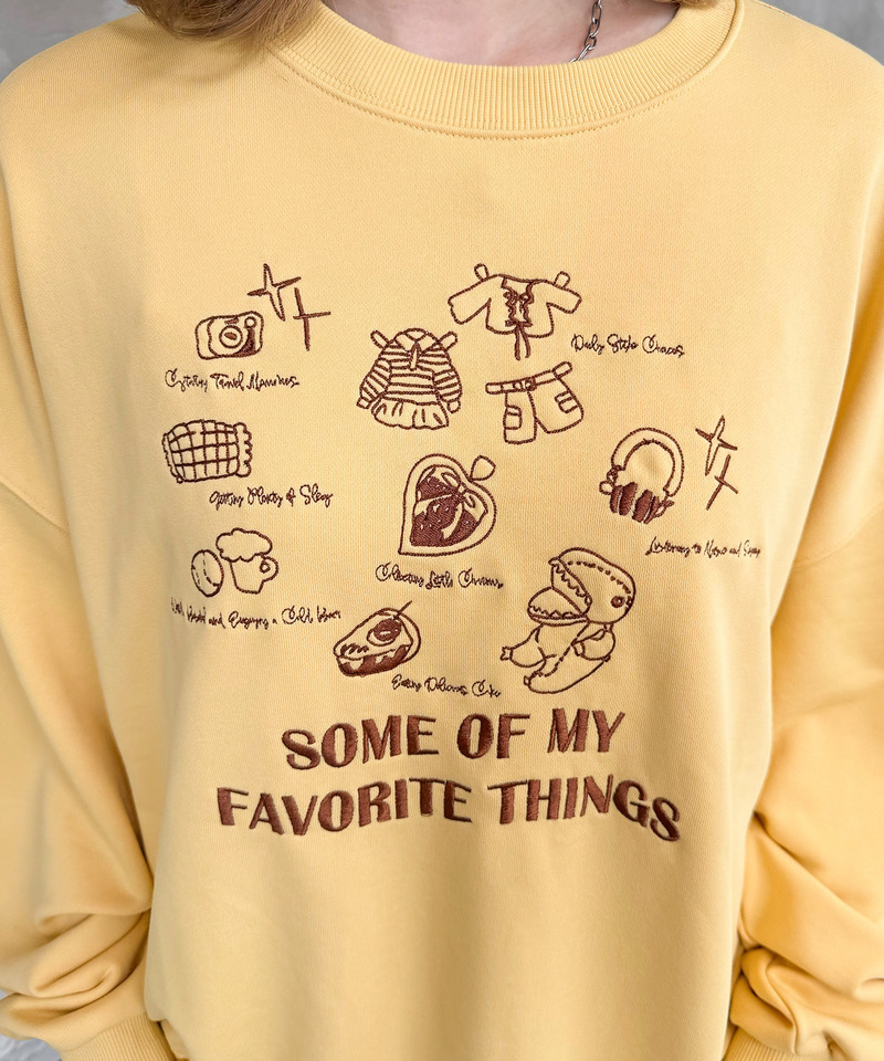 Some of my favorite things刺繍プルオーバー 詳細画像 イエロー 9