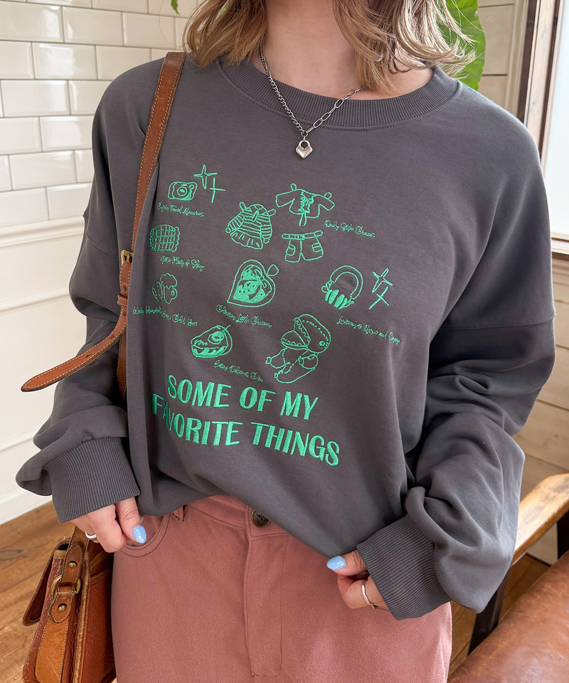 Some of my favorite things刺繍プルオーバー 詳細画像 ブラック系 5