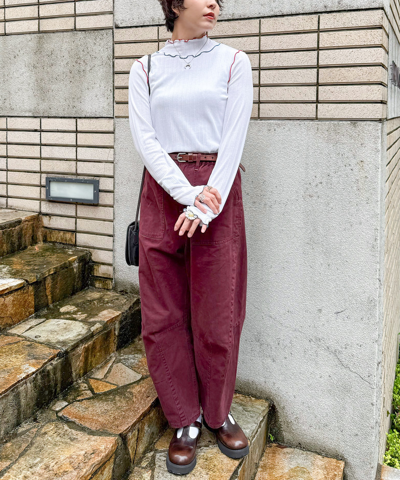 指あき配色メローロンT 詳細画像 オフホワイト 6