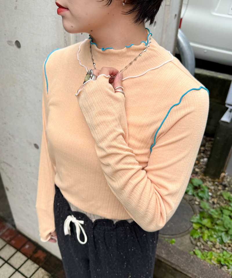 指あき配色メローロンT 詳細画像 オレンジ 5
