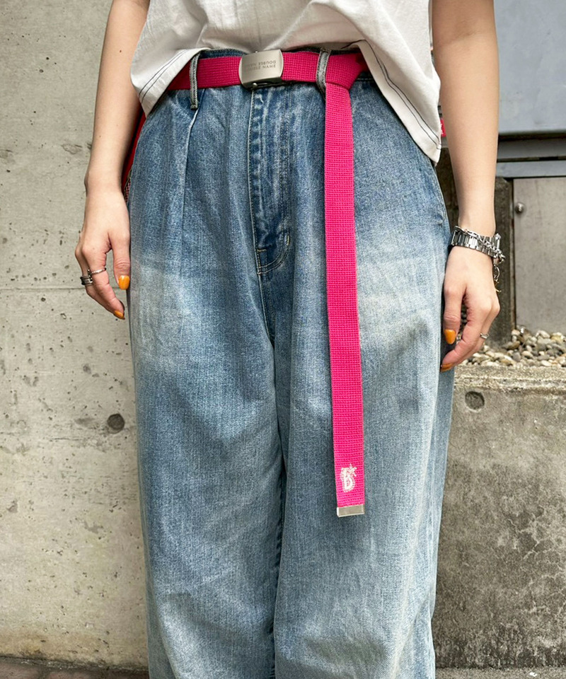 【横浜DeNAベイスターズ】  ロゴ刺しゅうガチャベルト 詳細画像 ピンク 2