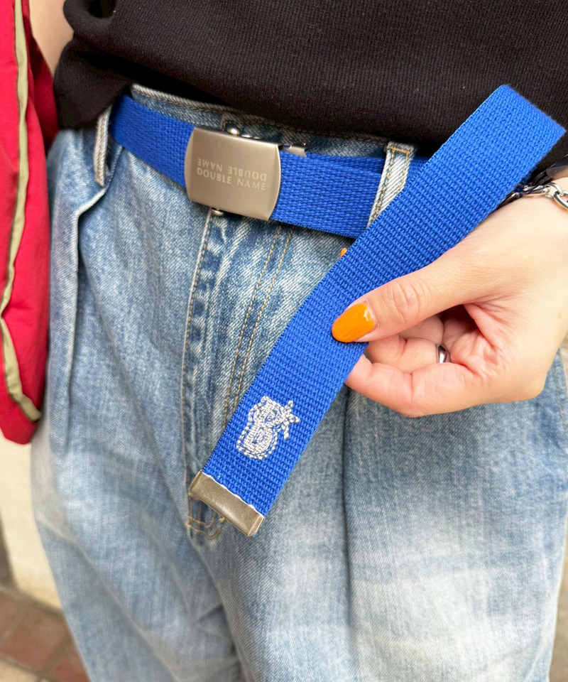 【横浜DeNAベイスターズ】  ロゴ刺しゅうガチャベルト 詳細画像 ブルー 1