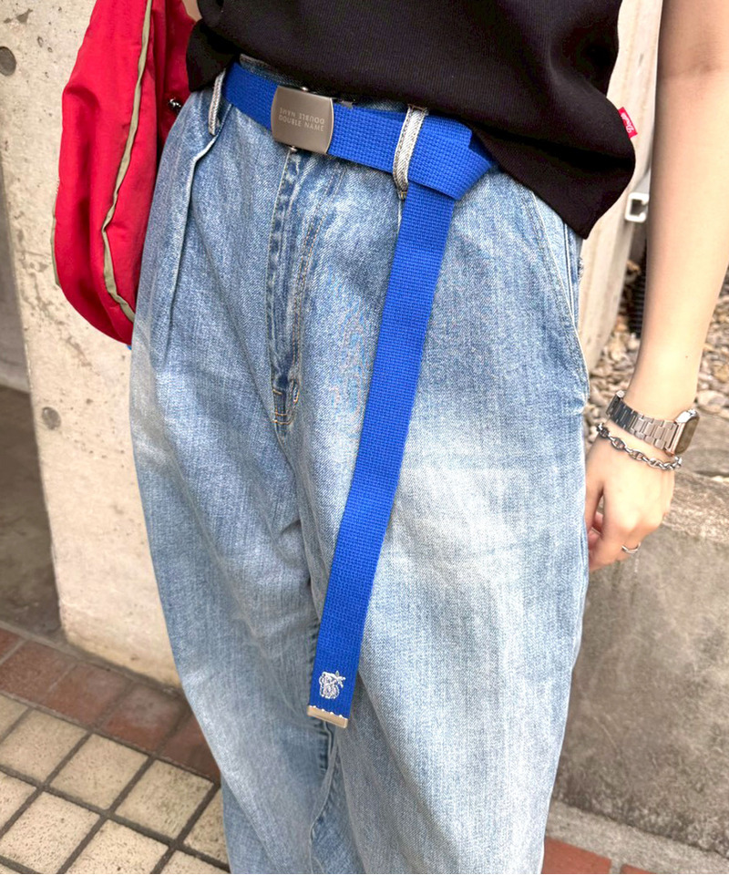 【横浜DeNAベイスターズ】  ロゴ刺しゅうガチャベルト 詳細画像 ブルー 2