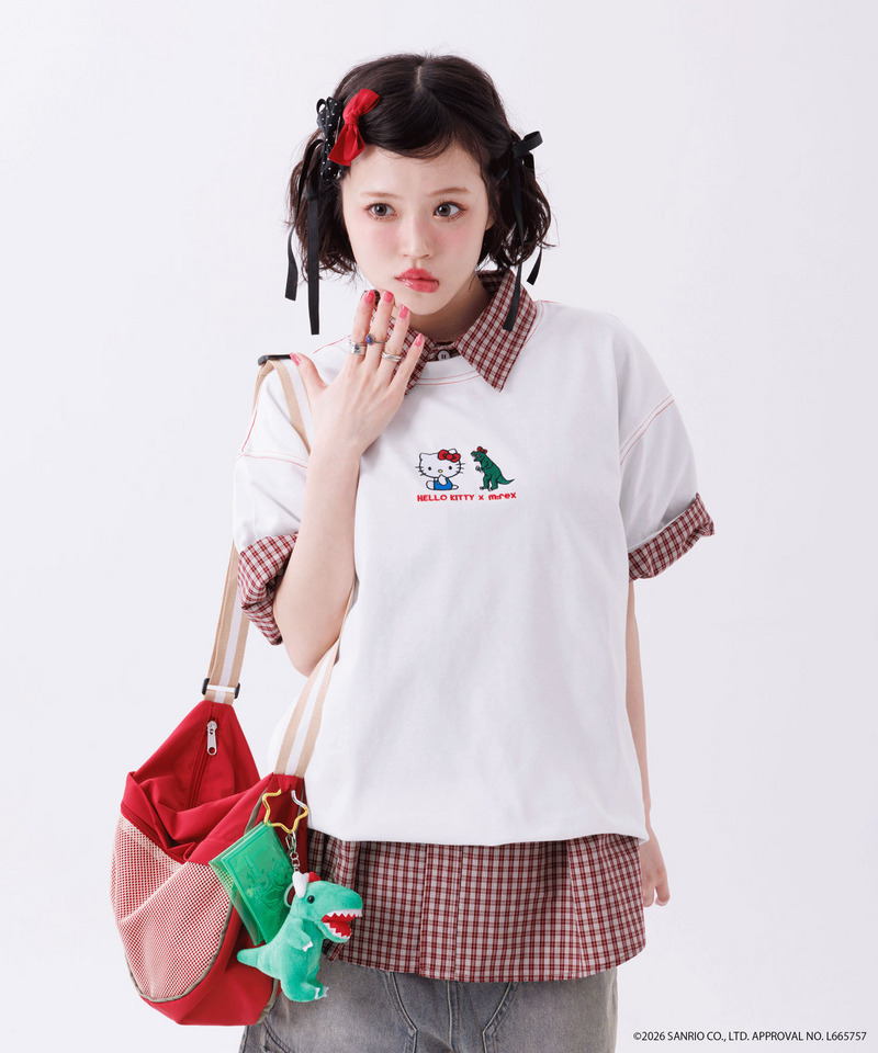 【m:rex】ハローキティコラボ ぬいぐるみキーホルダー（ミニレックス） 詳細画像 グリーン 4