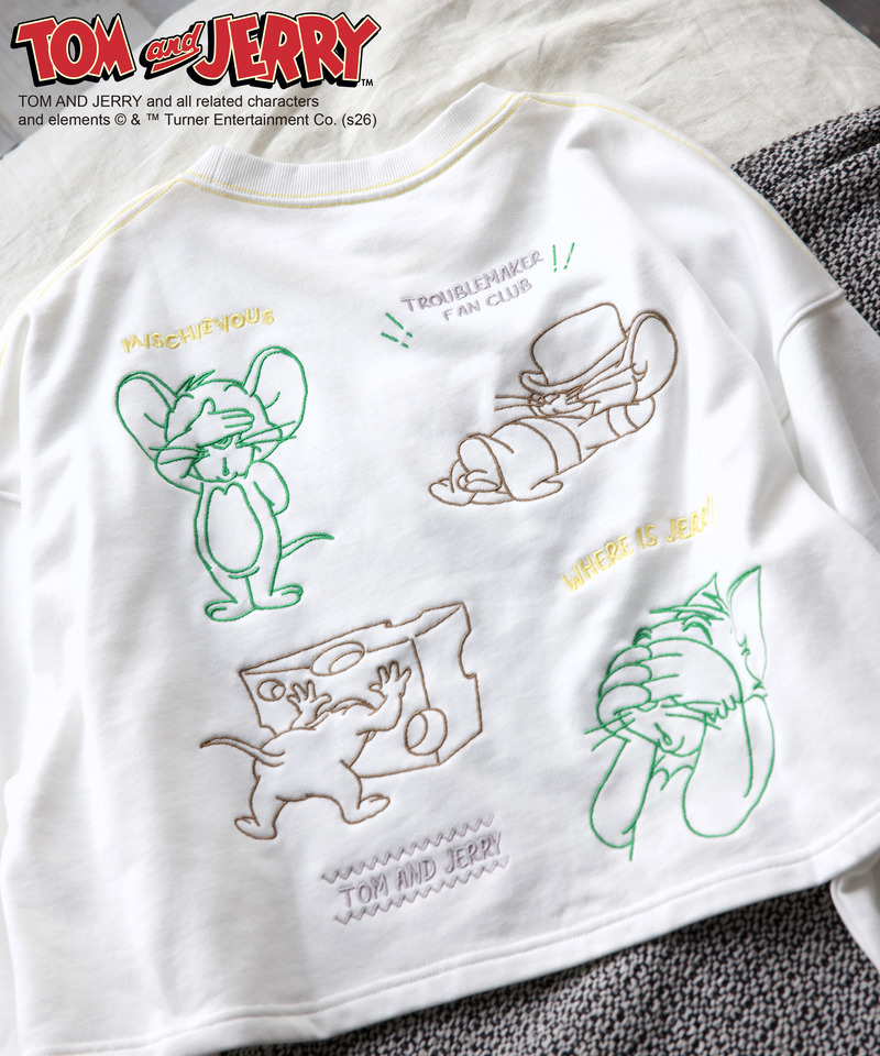 【TOM AND JERRY】 ショート丈刺しゅうプルオーバー 詳細画像 オフホワイト 11