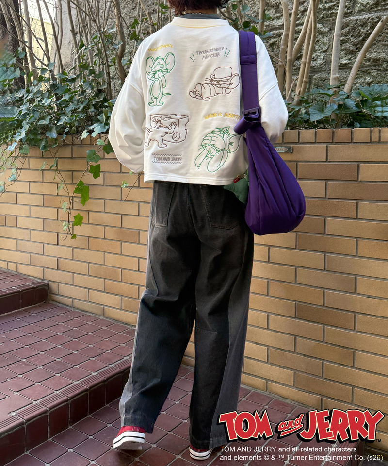 【TOM AND JERRY】 ショート丈刺しゅうプルオーバー 詳細画像 オフホワイト 15