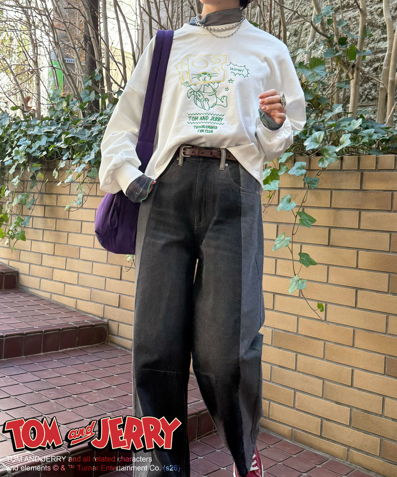 【TOM AND JERRY】 ショート丈刺しゅうプルオーバー 詳細画像 オフホワイト 16