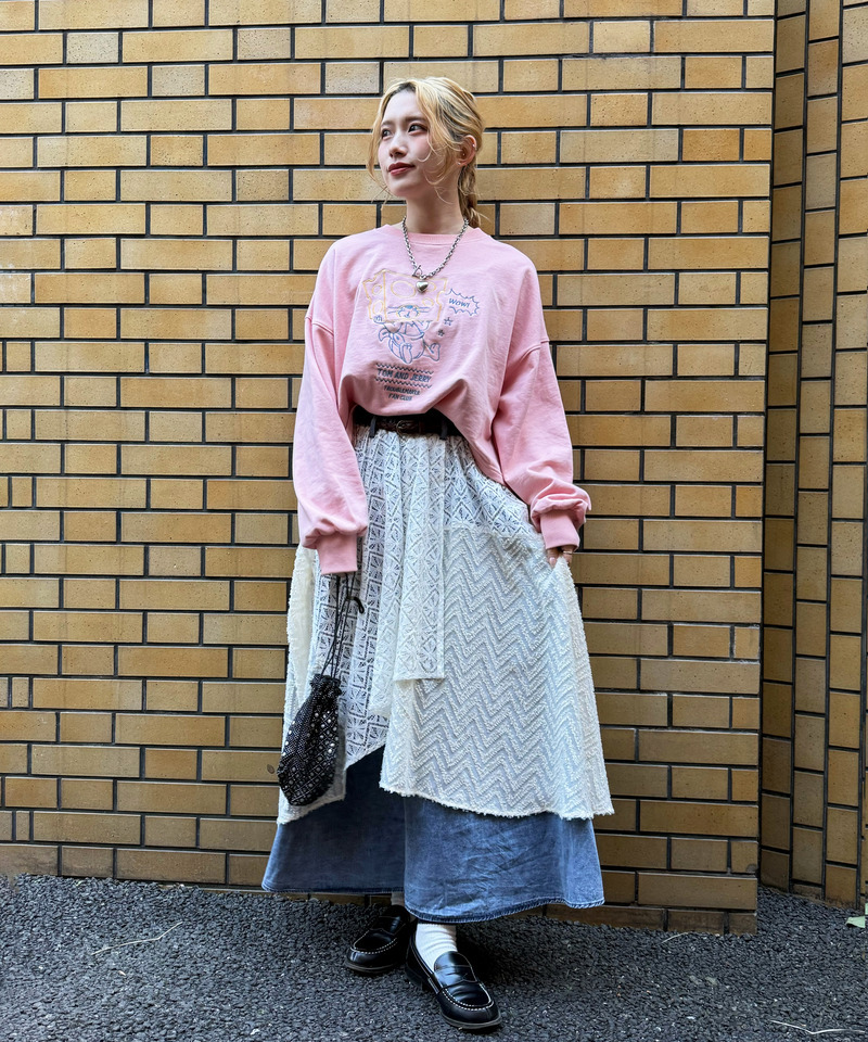 【TOM AND JERRY】 ショート丈刺しゅうプルオーバー 詳細画像 ピンク 8