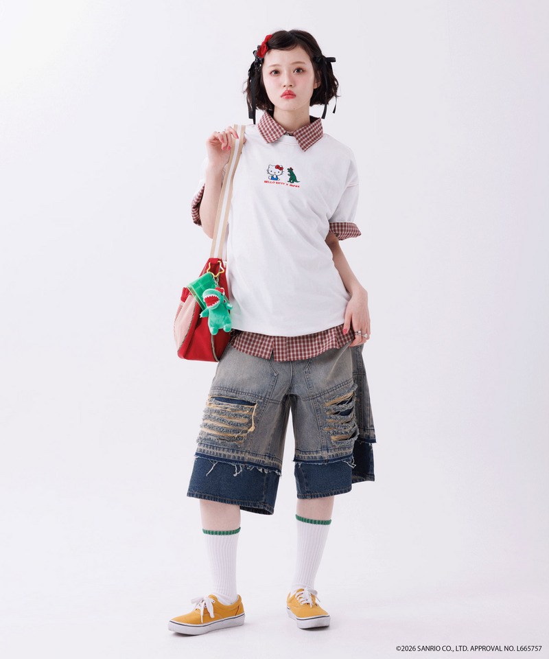 【m:rex】ハローキティコラボ BIG TEE 詳細画像 オフホワイト 7