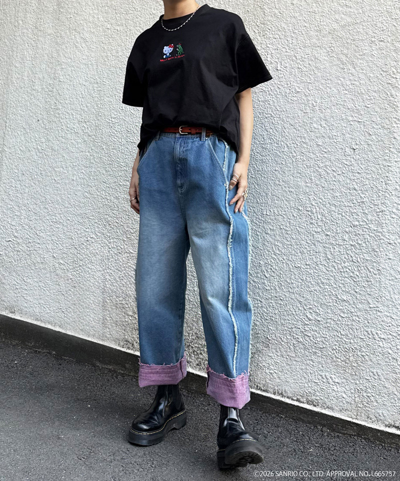 【m:rex】ハローキティコラボ BIG TEE 詳細画像 ブラック 10