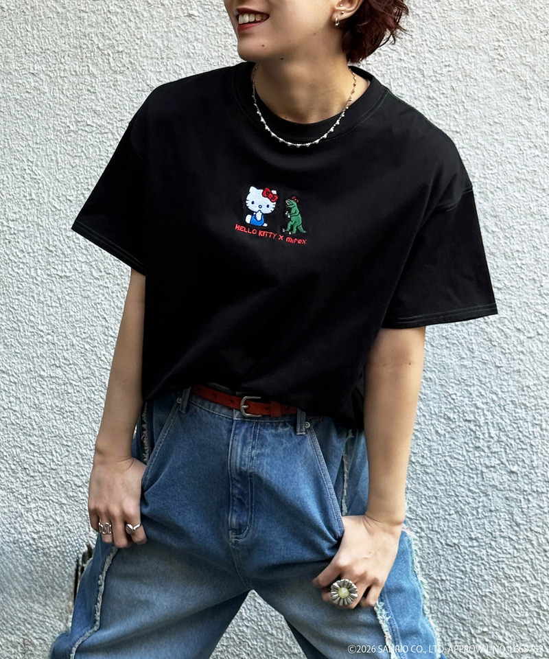 【m:rex】ハローキティコラボ BIG TEE 詳細画像 ブラック 8