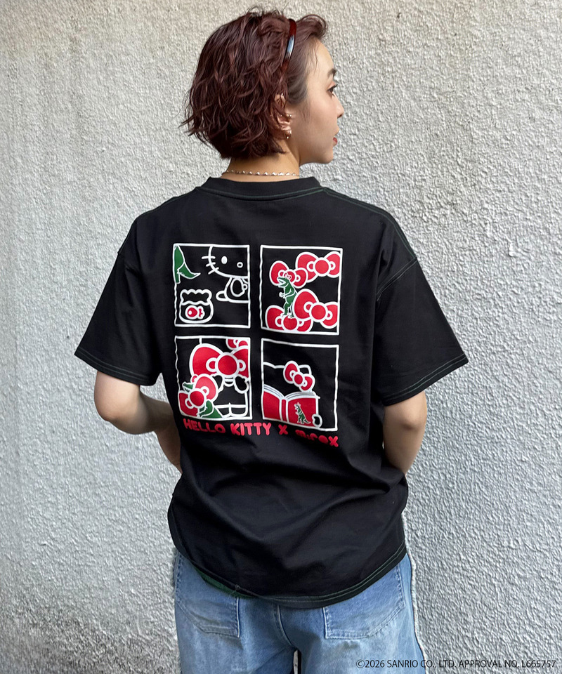 【m:rex】ハローキティコラボ BIG TEE 詳細画像 ブラック 9
