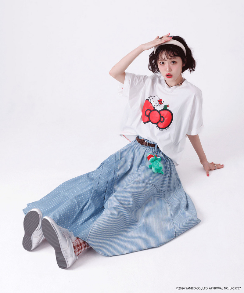 【m:rex】ハローキティコラボ リボンモチーフTEE 詳細画像 オフホワイト 10