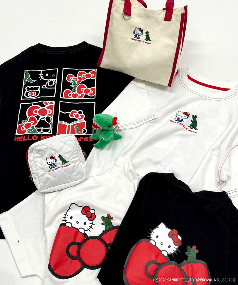 【m:rex】ハローキティコラボ リボンモチーフTEE 詳細画像 オフホワイト 2