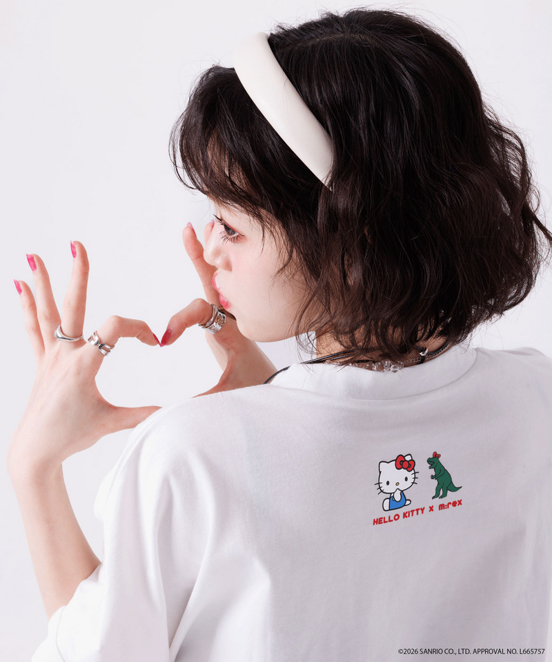 【m:rex】ハローキティコラボ リボンモチーフTEE 詳細画像 オフホワイト 3