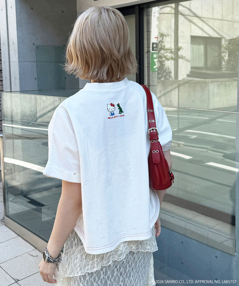 【m:rex】ハローキティコラボ リボンモチーフTEE 詳細画像 オフホワイト 6