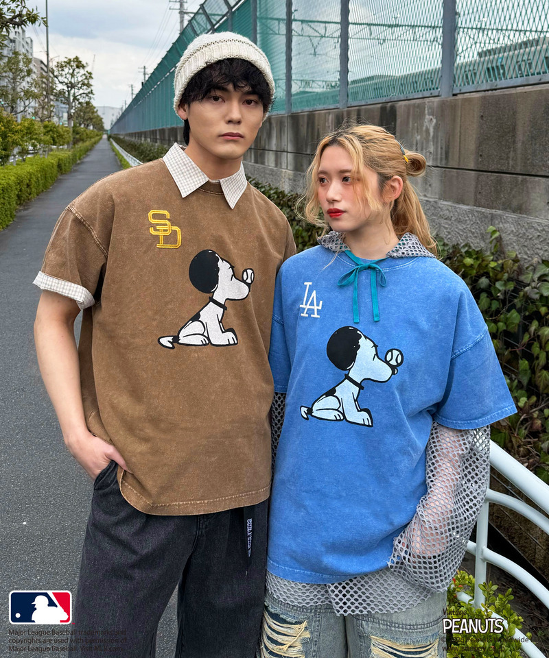 【MLB&times;PEANUTS】 50's RETRO BIG TEE 詳細画像 ブラウン 10
