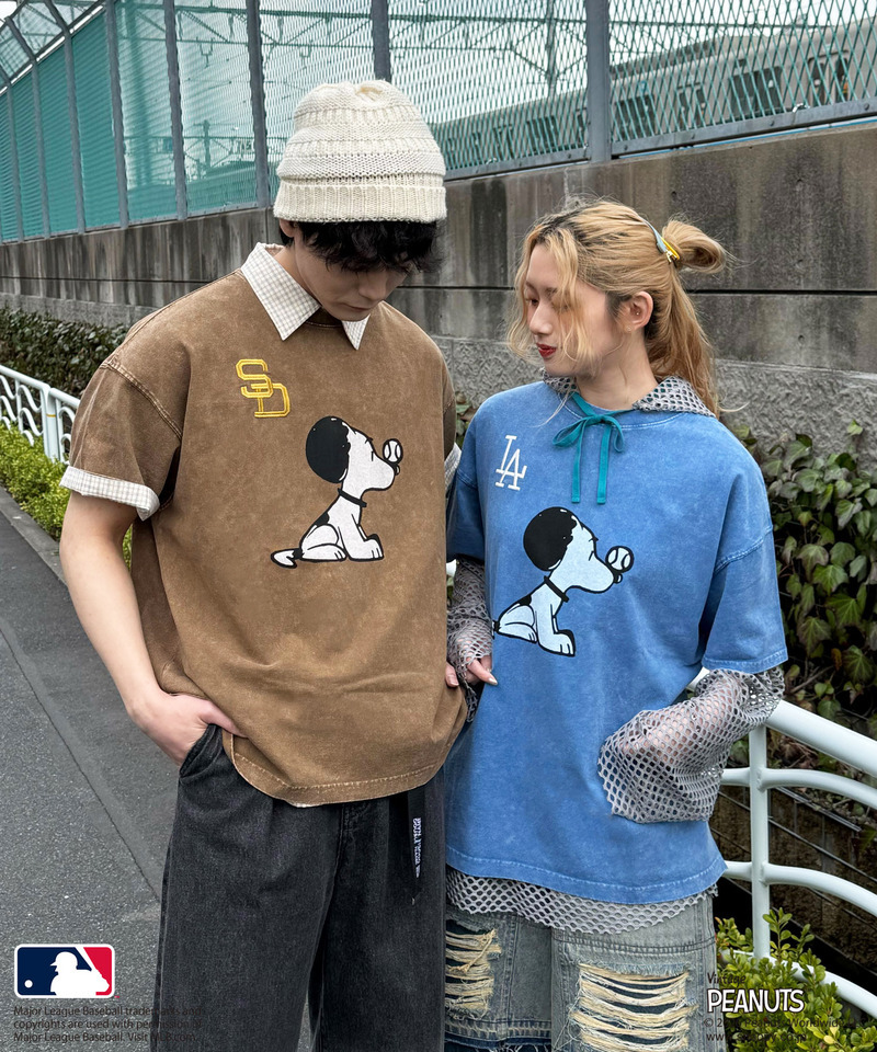 【MLB&times;PEANUTS】 50's RETRO BIG TEE 詳細画像 ブラウン 11