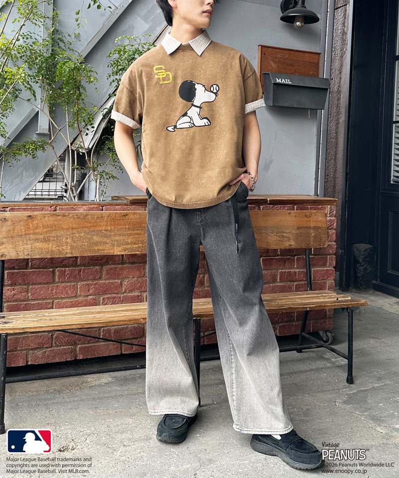 【MLB&times;PEANUTS】 50's RETRO BIG TEE 詳細画像 ブラウン 6