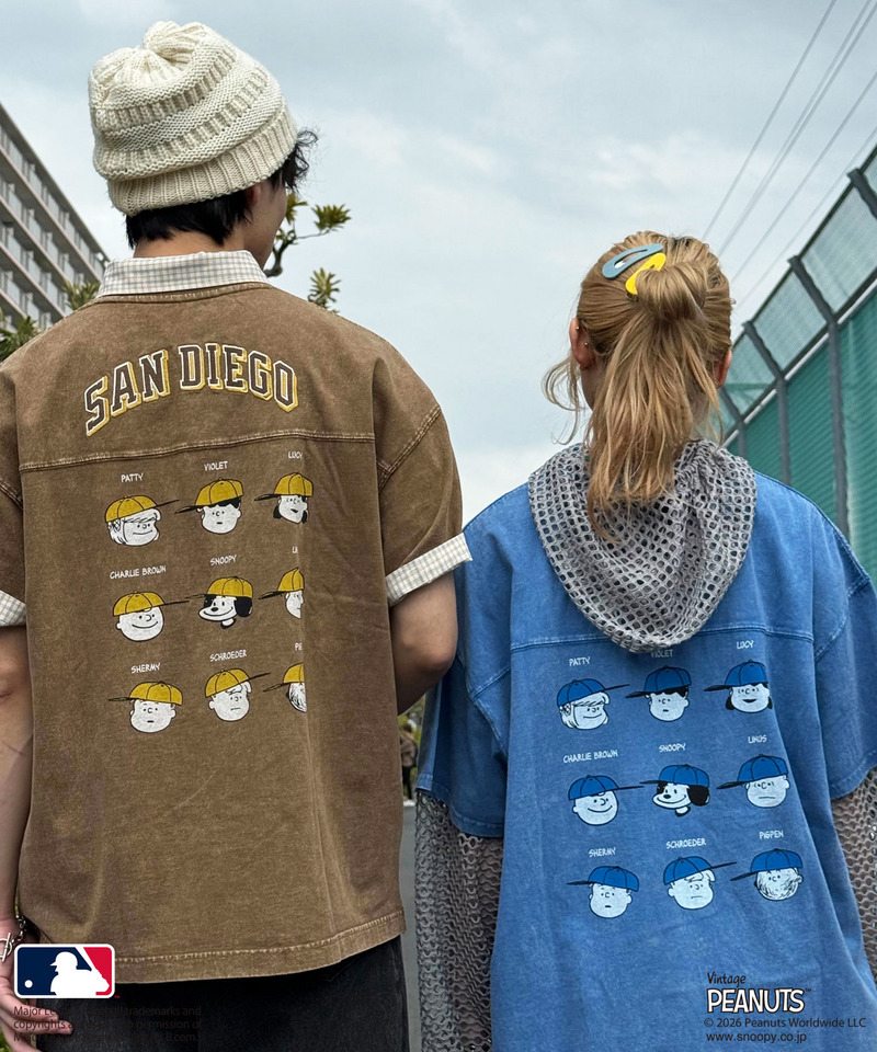 【MLB&times;PEANUTS】 50's RETRO BIG TEE 詳細画像 ネイビー 10