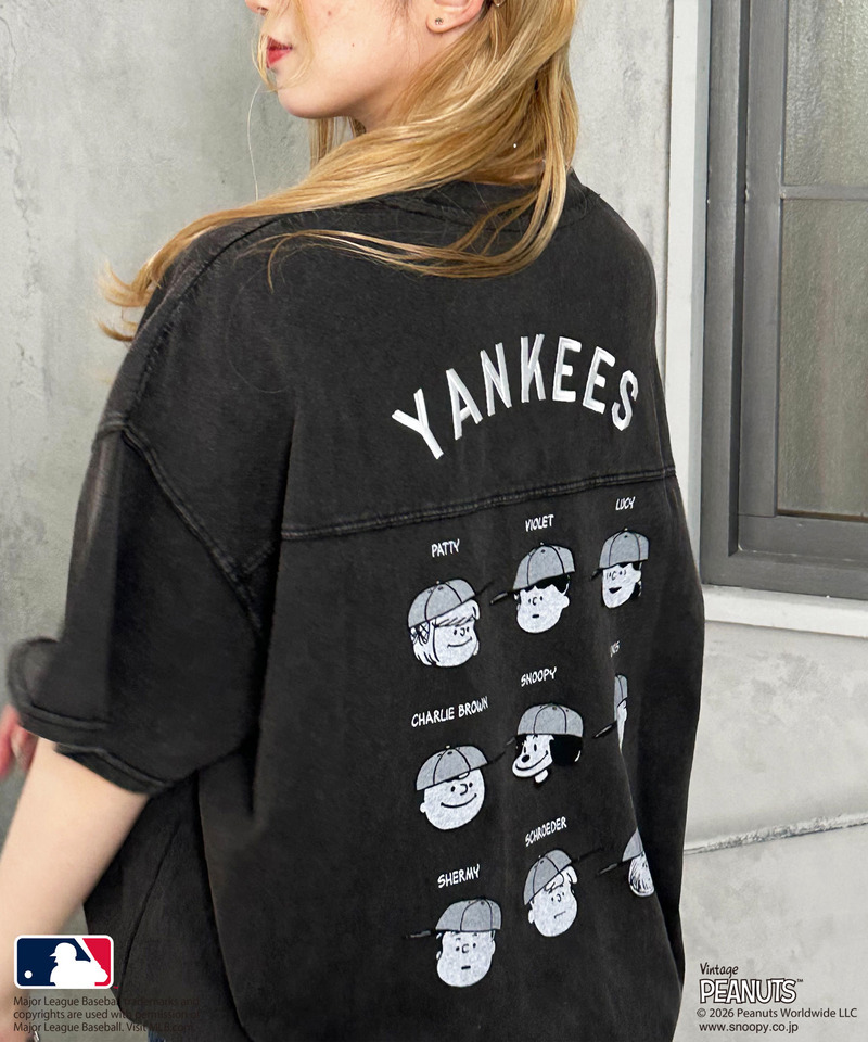 【MLB&times;PEANUTS】 50's RETRO BIG TEE 詳細画像 ブラック 14