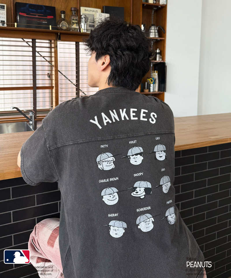【MLB&times;PEANUTS】 50's RETRO BIG TEE 詳細画像 ブラック 7