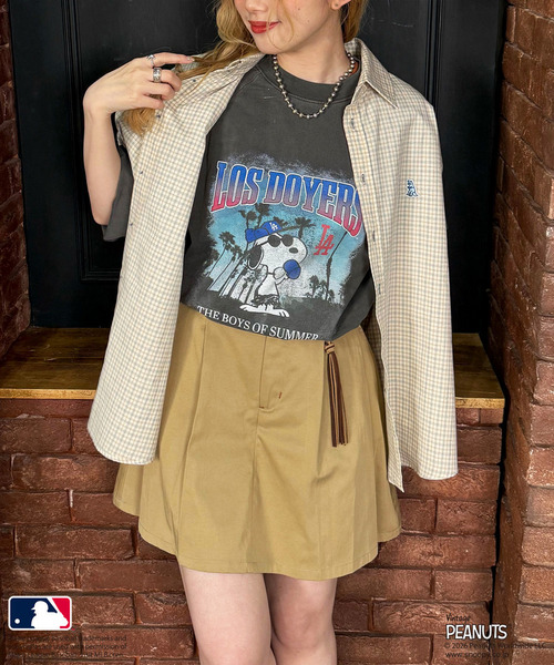 MLB&times;PEANUTS 加工ラグランTEE