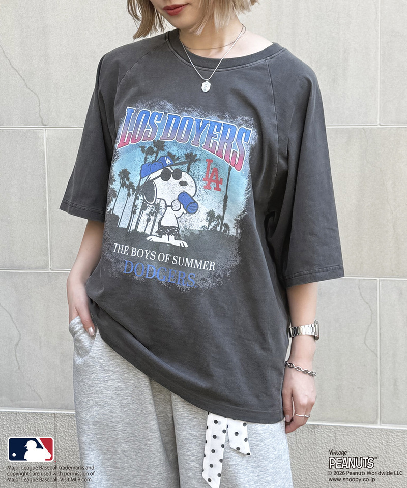 MLB&times;PEANUTS 加工ラグランTEE 詳細画像 ブラック系 12