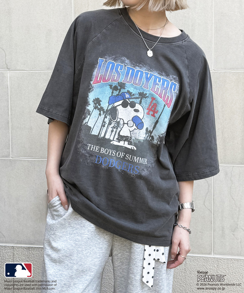 MLB&times;PEANUTS 加工ラグランTEE 詳細画像 ブラック系 13