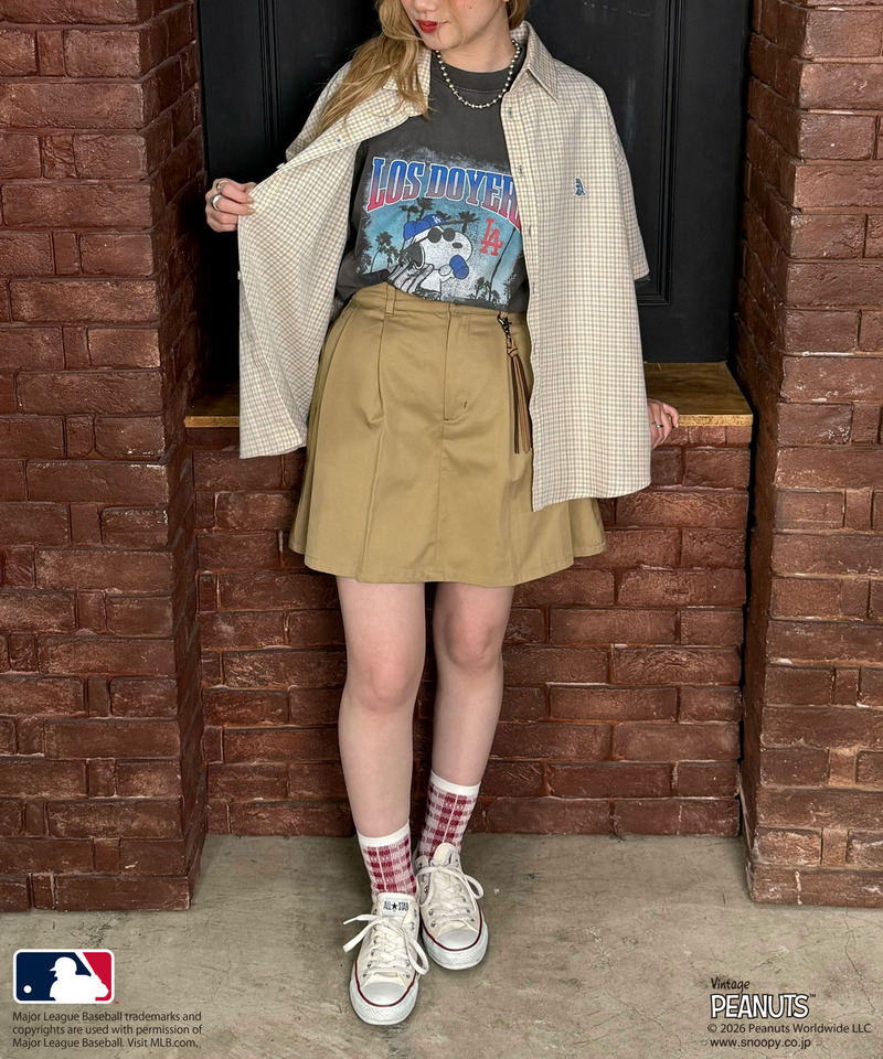 MLB&times;PEANUTS 加工ラグランTEE 詳細画像 ブラック系 2