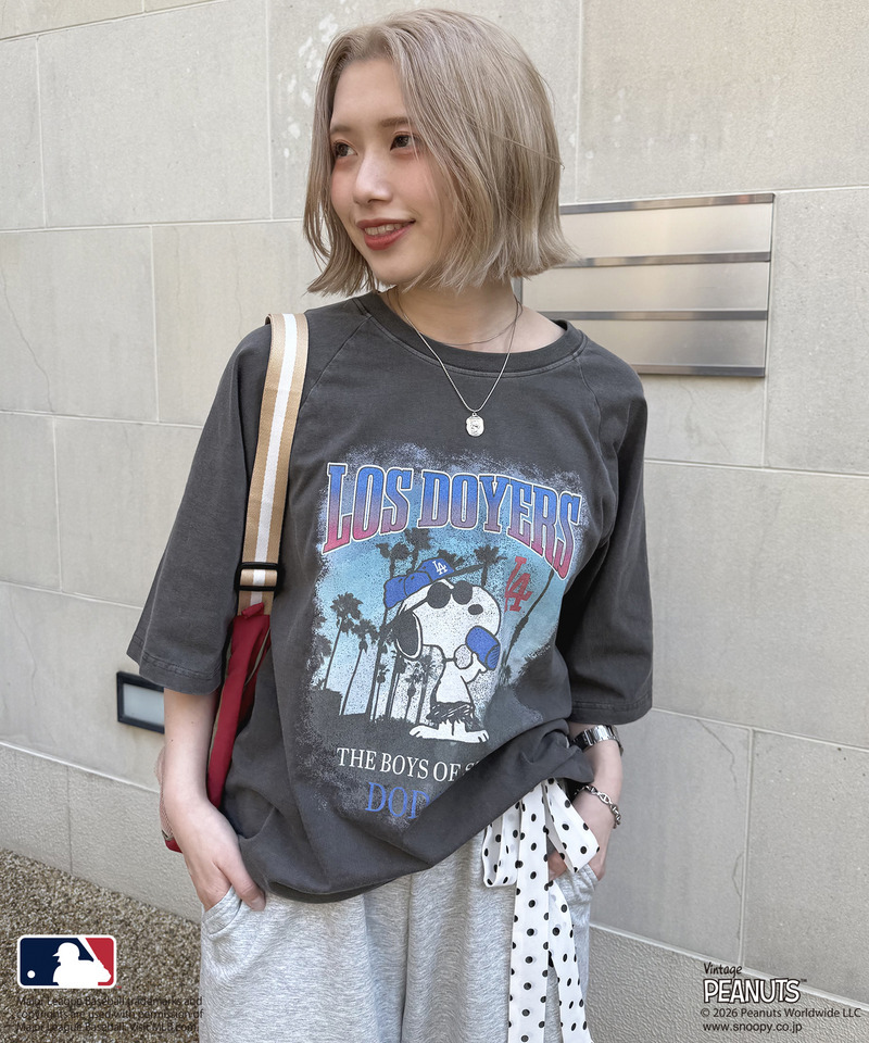 MLB&times;PEANUTS 加工ラグランTEE 詳細画像 ブラック系 7