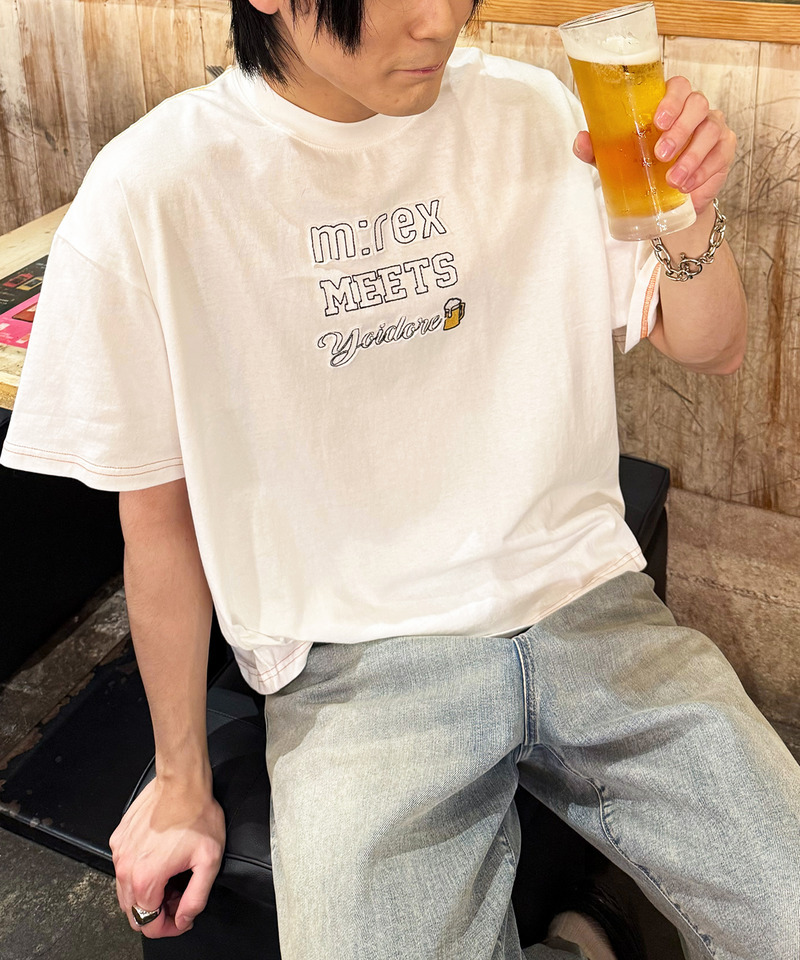 【YOIDORE】&times;【m:rex】 YOIDOREX BACK刺しゅうTEE 詳細画像 オフホワイト 14