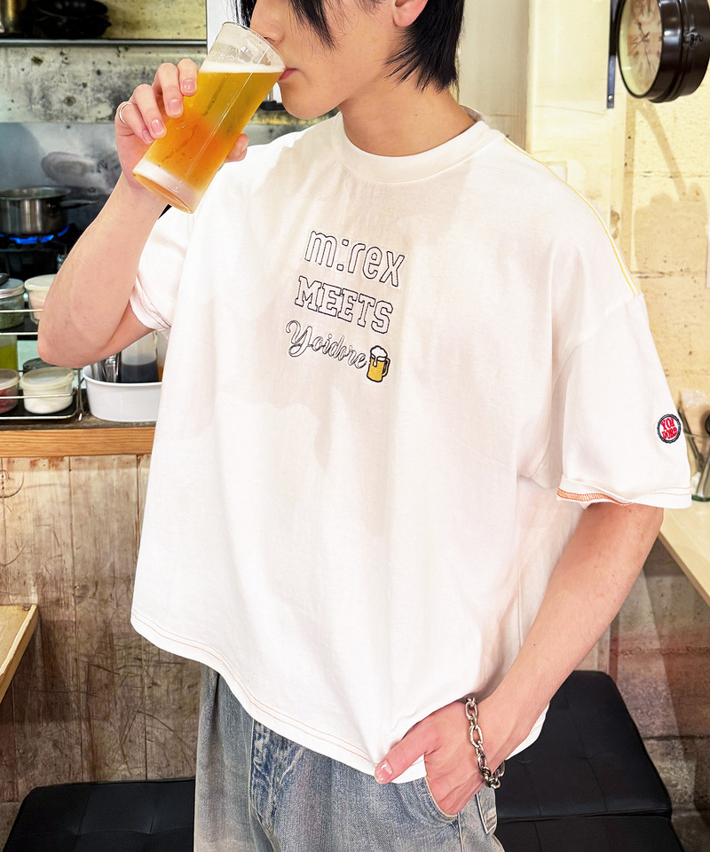 【YOIDORE】&times;【m:rex】 YOIDOREX BACK刺しゅうTEE 詳細画像 オフホワイト 15