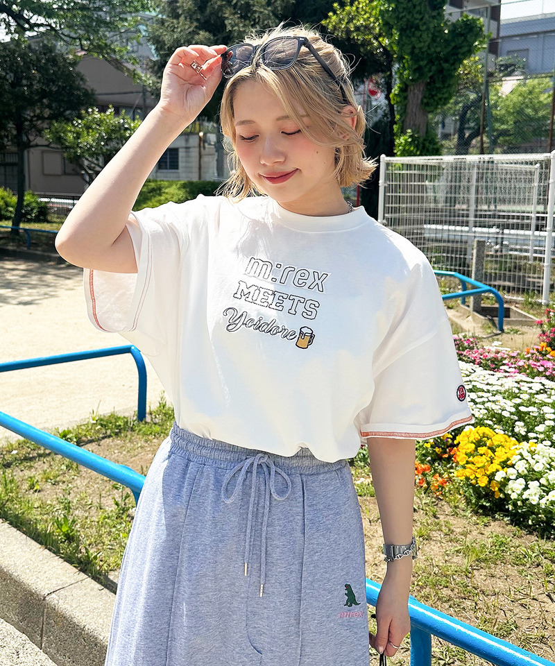【YOIDORE】&times;【m:rex】 YOIDOREX BACK刺しゅうTEE 詳細画像 オフホワイト 4