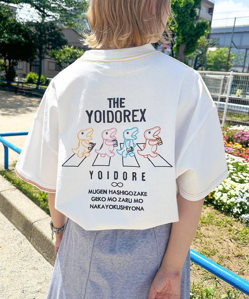 【YOIDORE】&times;【m:rex】 YOIDOREX BACK刺しゅうTEE 詳細画像 オフホワイト 8
