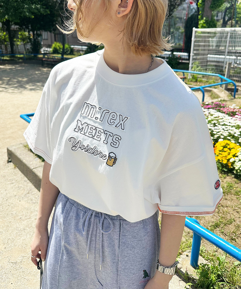 【YOIDORE】&times;【m:rex】 YOIDOREX BACK刺しゅうTEE 詳細画像 オフホワイト 9