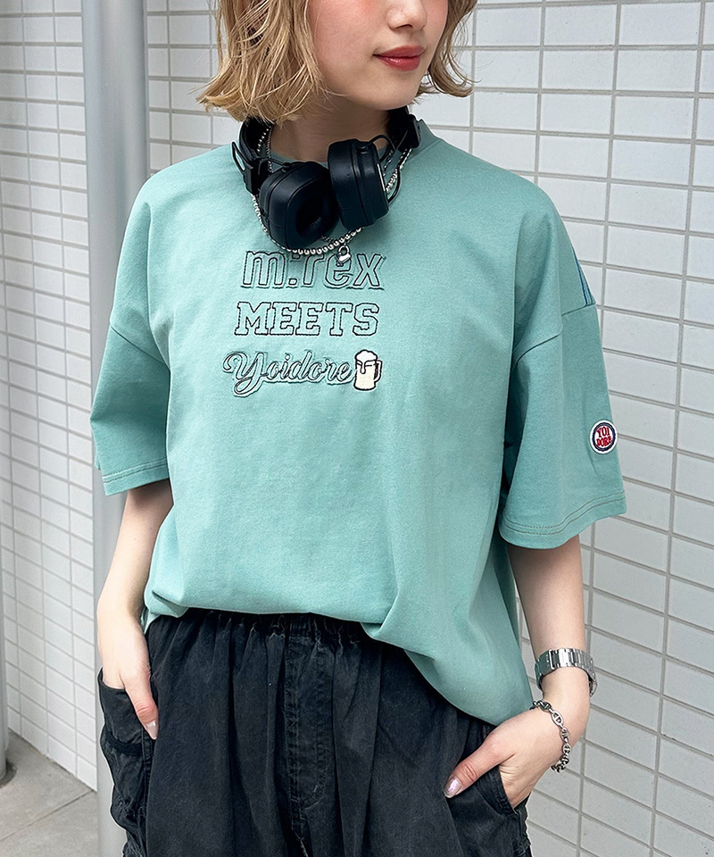 【YOIDORE】&times;【m:rex】 YOIDOREX BACK刺しゅうTEE 詳細画像 ブルー 1