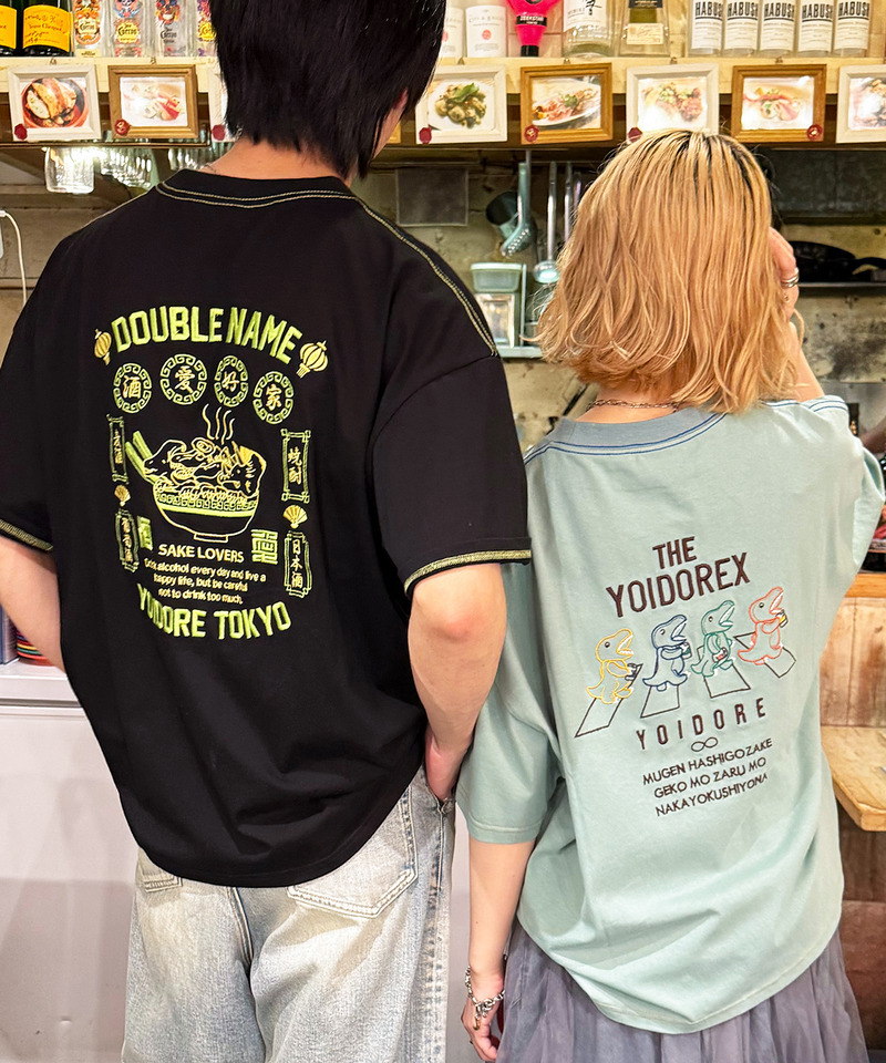 【YOIDORE】&times;【m:rex】 YOIDOREX BACK刺しゅうTEE 詳細画像 ブルー 15