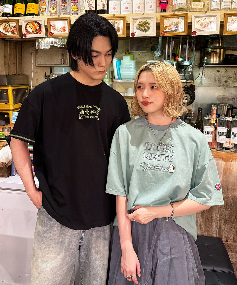 【YOIDORE】&times;【m:rex】 YOIDOREX BACK刺しゅうTEE 詳細画像 ブルー 16