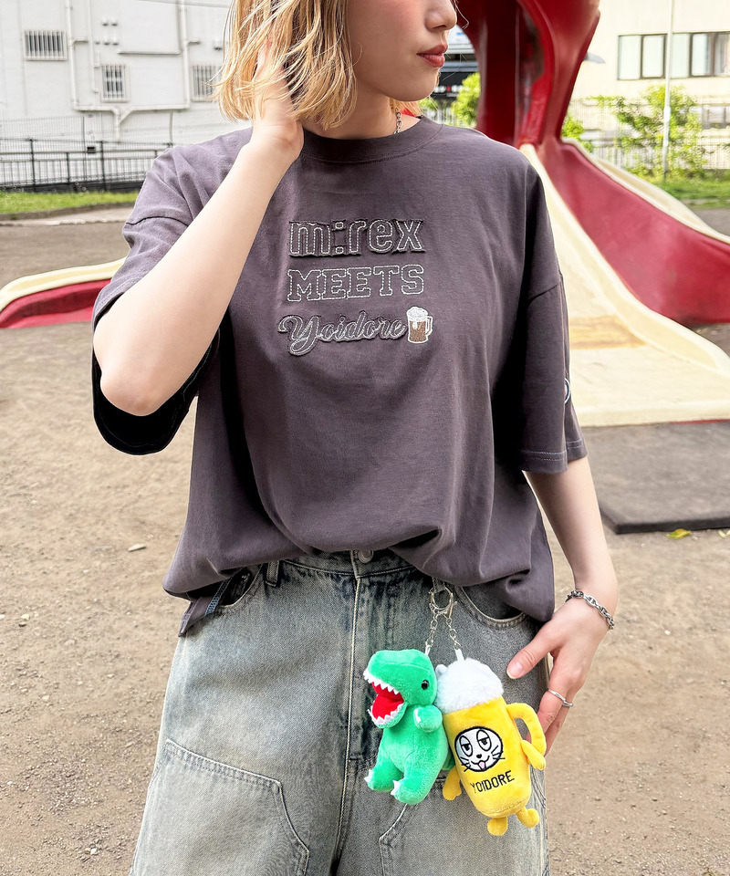 【YOIDORE】&times;【m:rex】 YOIDOREX BACK刺しゅうTEE 詳細画像 ブラック系 11
