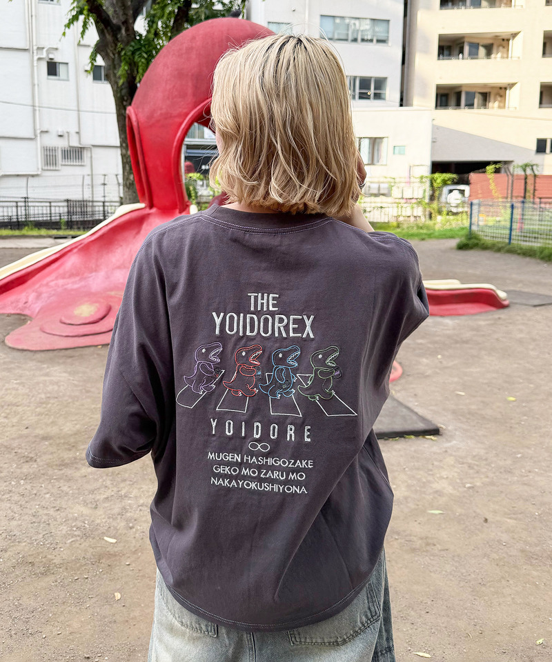 【YOIDORE】&times;【m:rex】 YOIDOREX BACK刺しゅうTEE 詳細画像 ブラック系 12