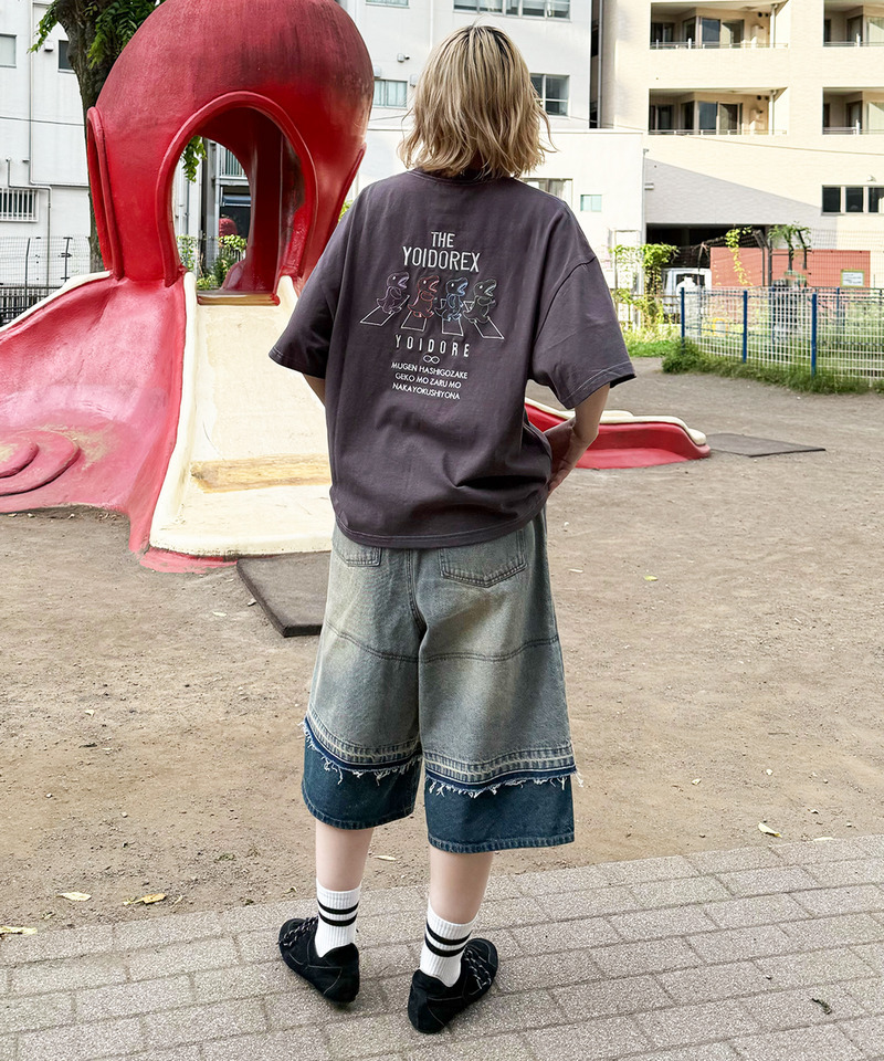 【YOIDORE】&times;【m:rex】 YOIDOREX BACK刺しゅうTEE 詳細画像 ブラック系 13